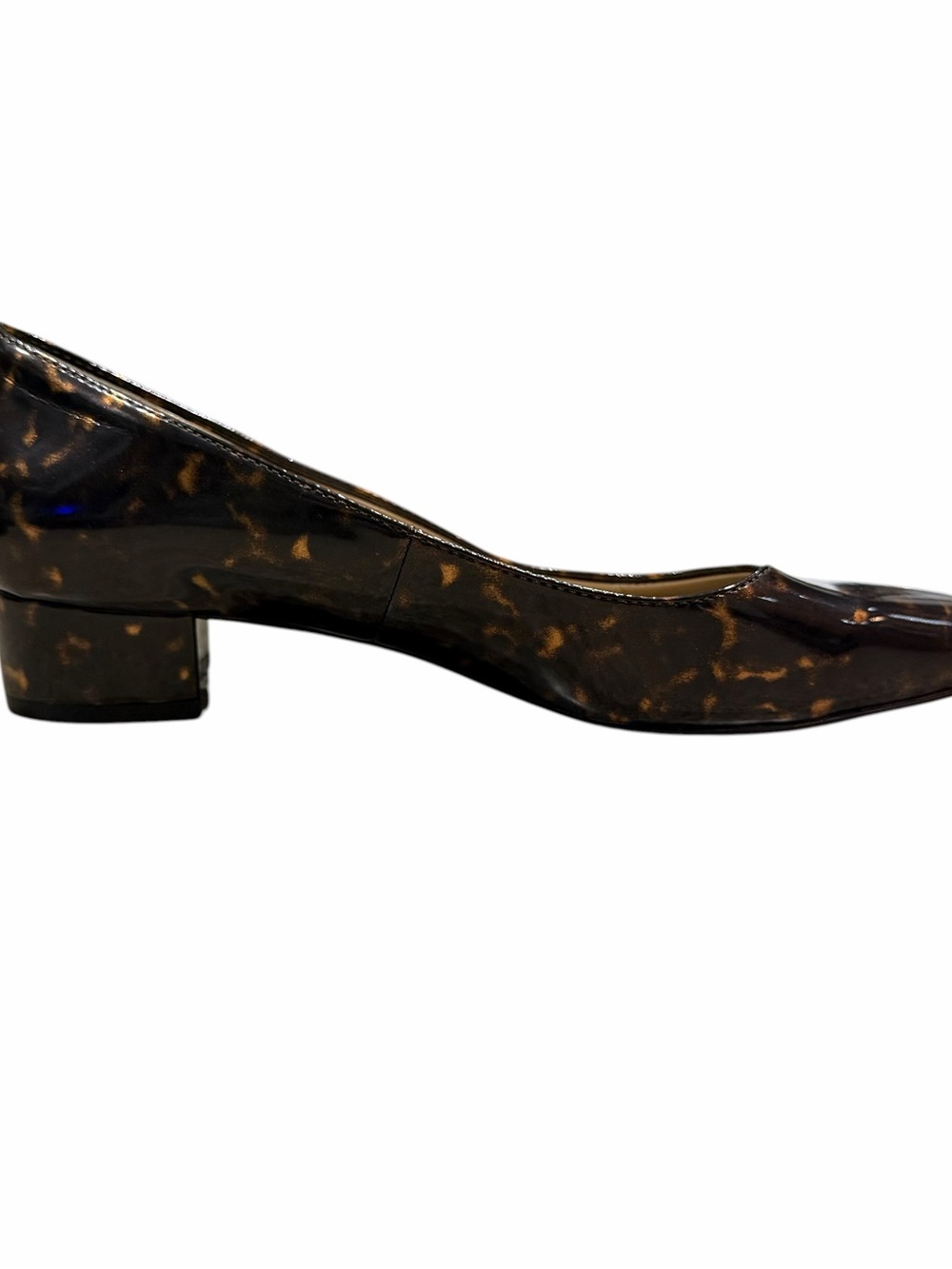 Ann Taylor Tortoise Shell Pumps Size 8.5 Brown Office Business Casual Fall - Picture 5 of 12